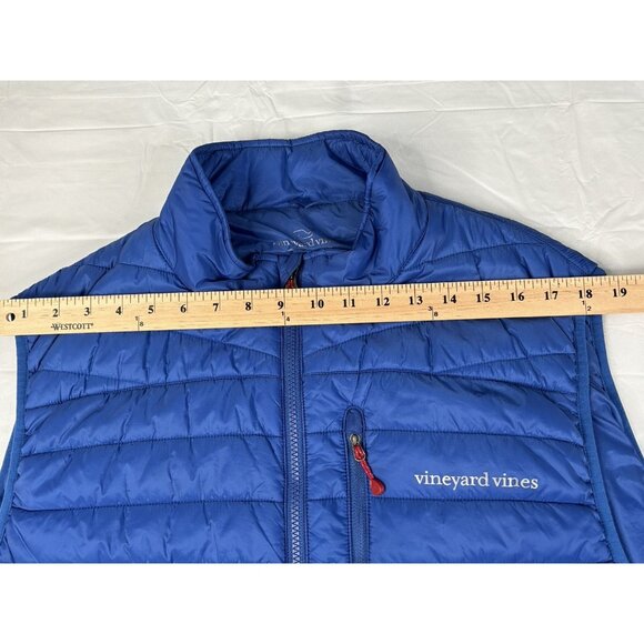 Vineyard Vines Puffer Vest Men’s XL Mountain Weekend Blue Nylon Quilted Full Zip - Picture 15 of 16